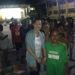JCI Alabang member Dhesiree Arevalo with Sucat Evacuees